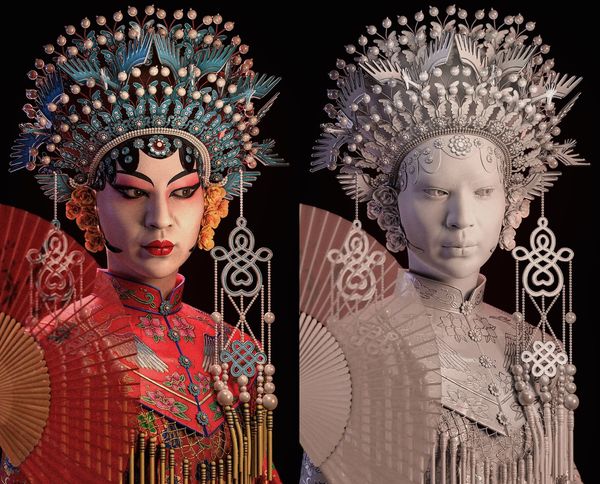 Peking Opera Singer: From Concept to 3D Creation